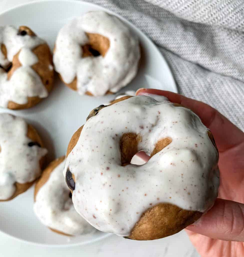 vegan blueberry cinnamon donuts