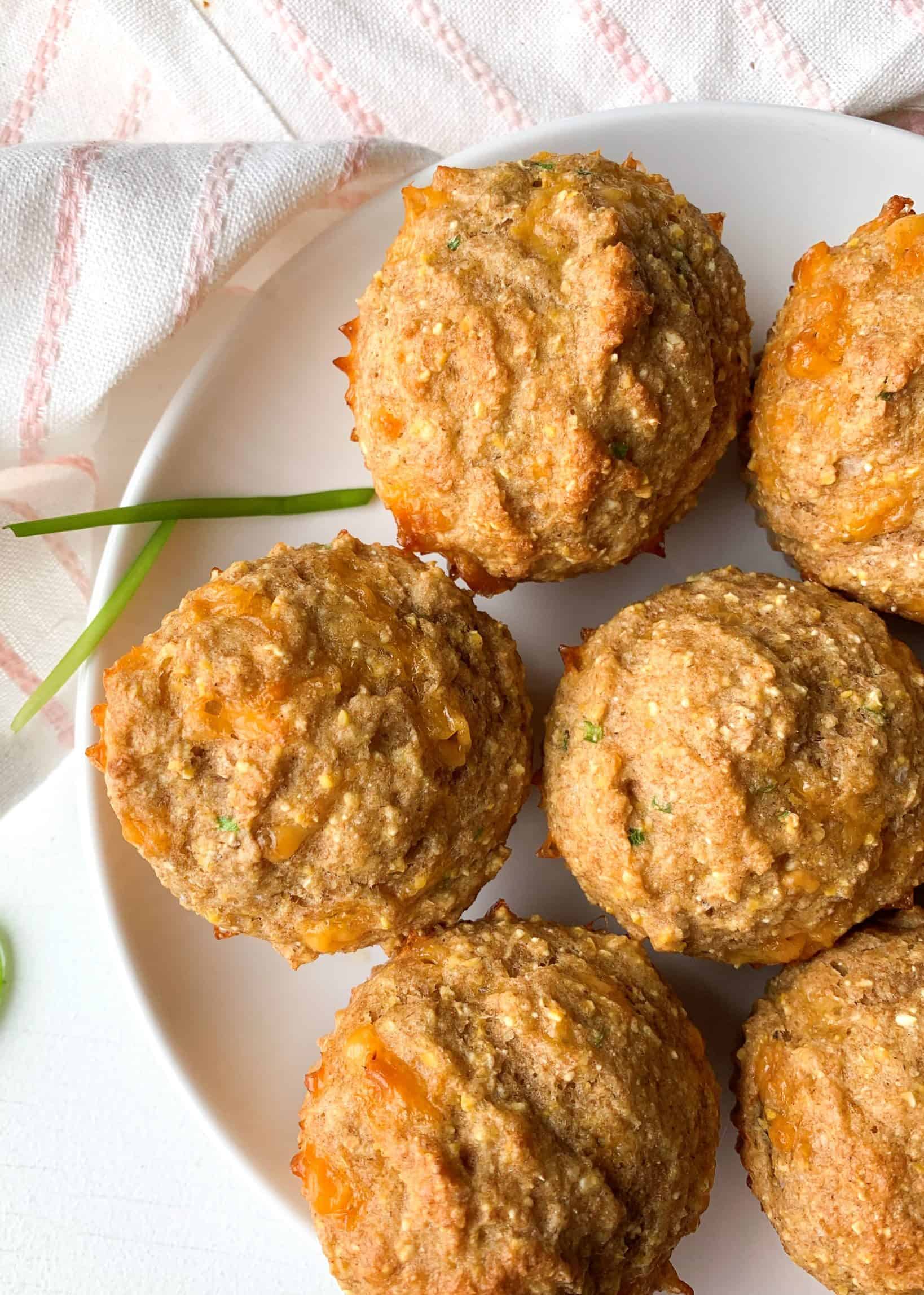 Cheddar Chive Corn Muffins - Naturally Being Nat