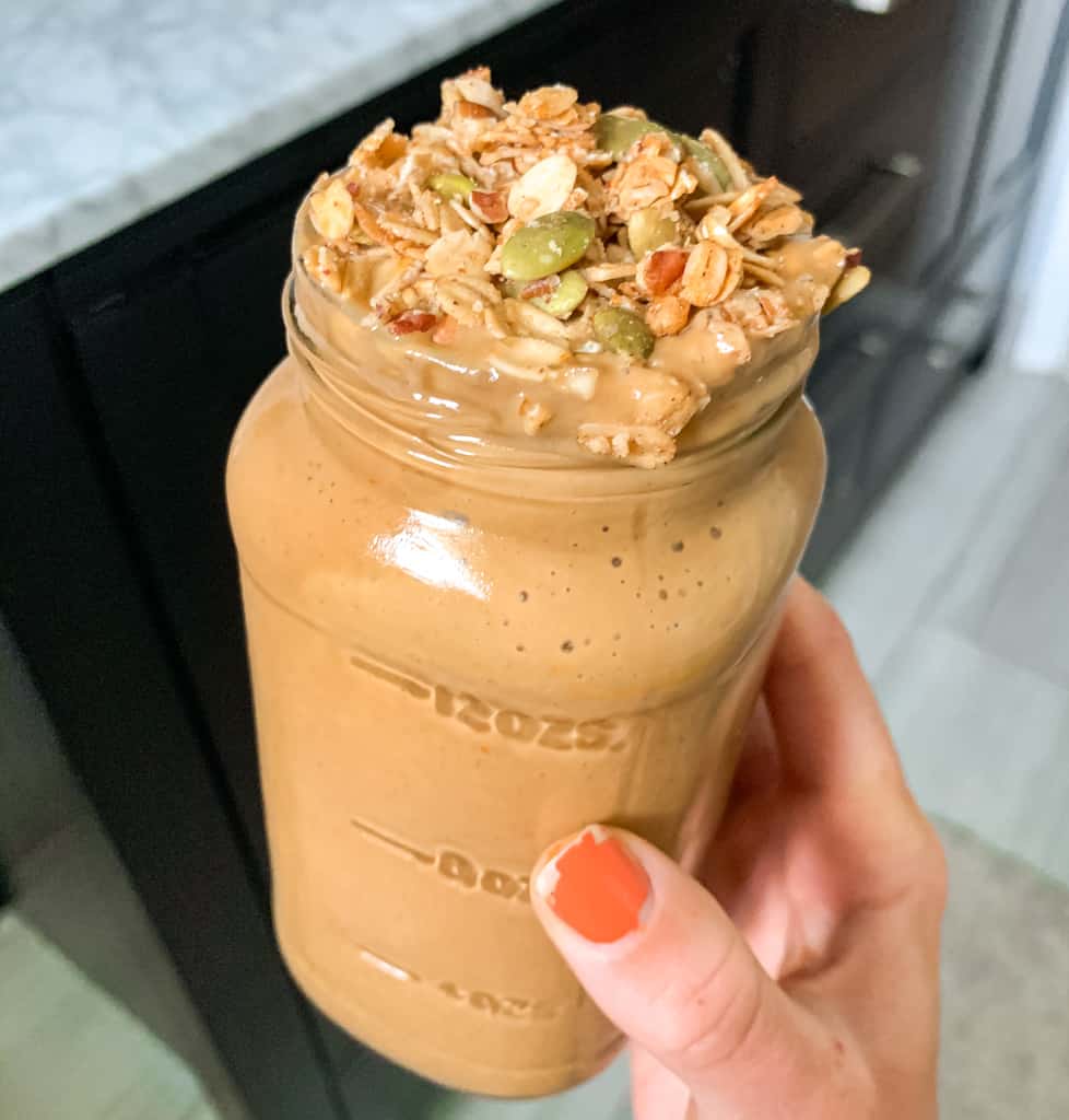 vegan pumpkin spice latte smoothie