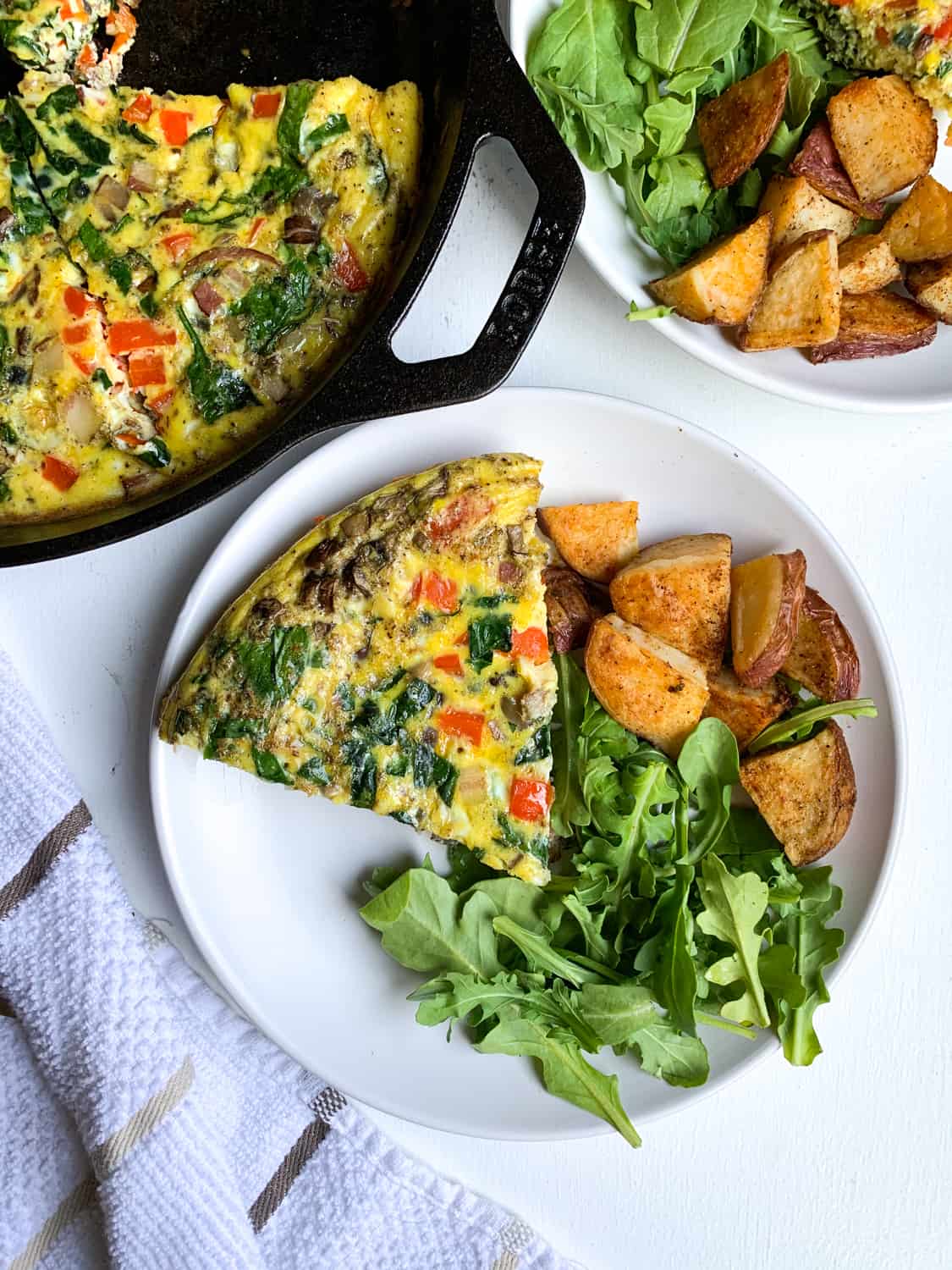 Spinach Mushroom and Bacon Frittata