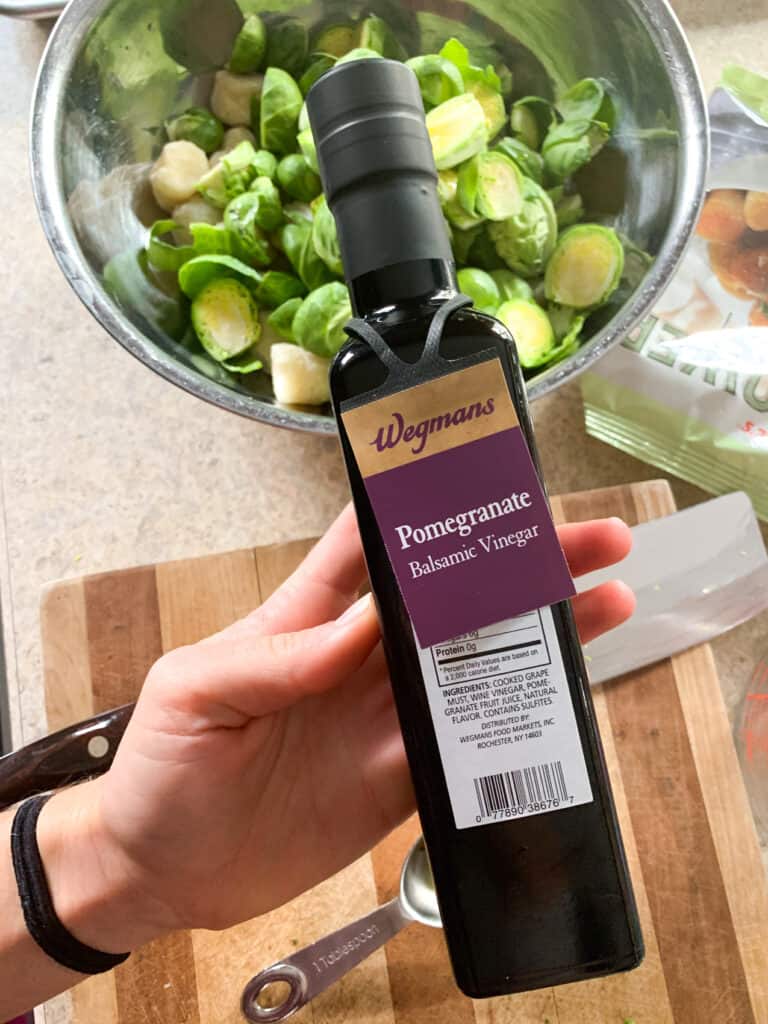 pomegranate balsamic vinegar used in recipe from  Wegman's