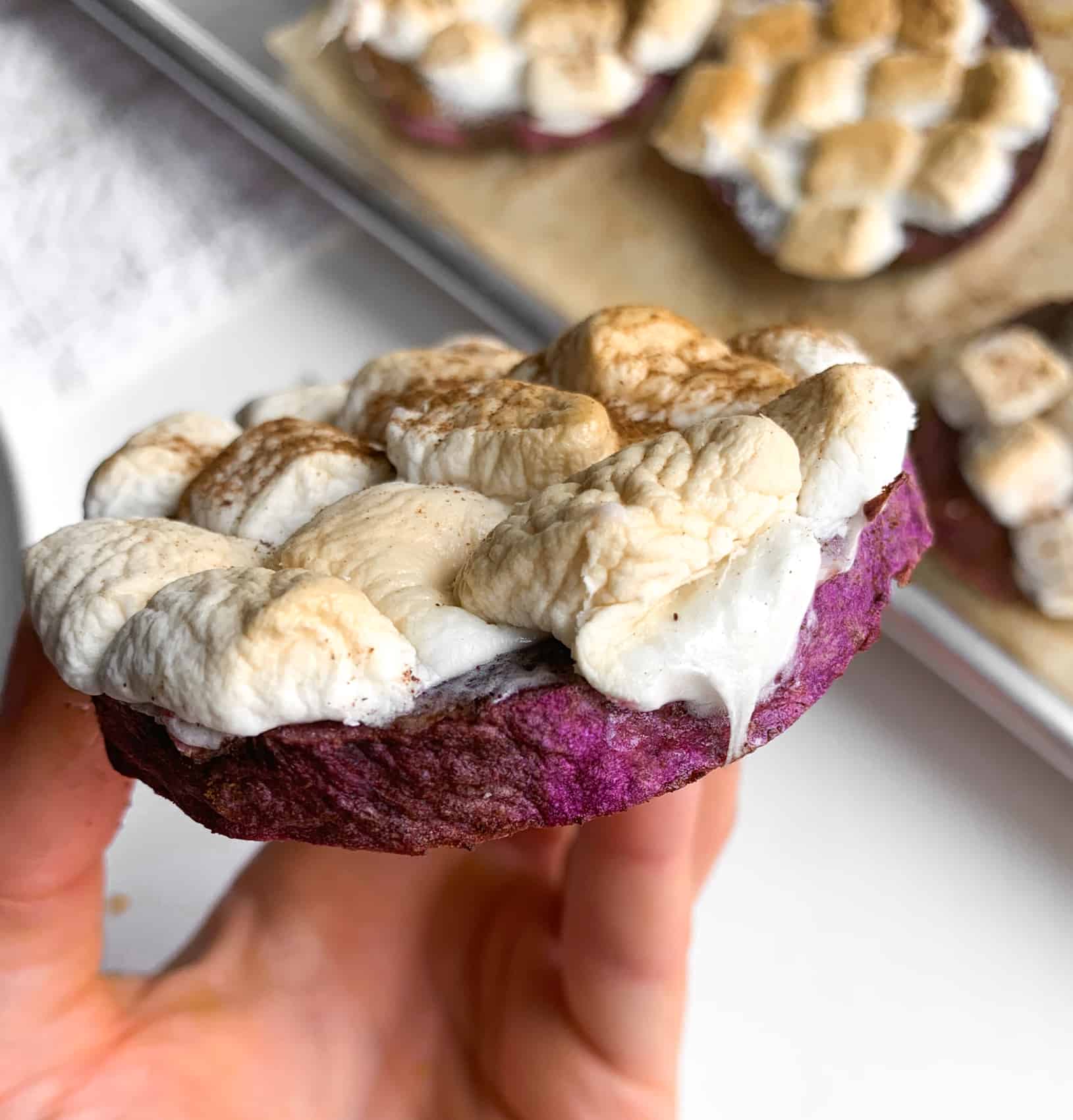 marshmallow sweet potato bites