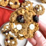 white chocolate cranberry oatmeal cookies