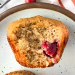 healthy cranberry orange muffins