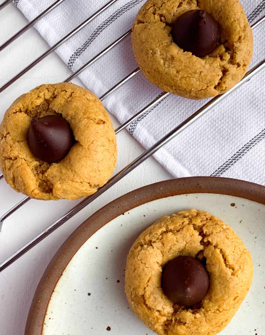 healthy peanut butter blossoms