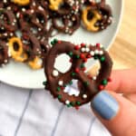 peppermint chocolate covered pretzels