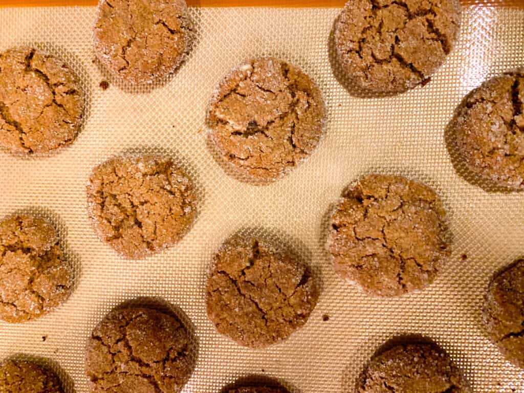 healthy soft baked gingersnap cookies