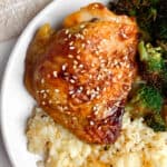 teriyaki chicken thigh broccoli and rice