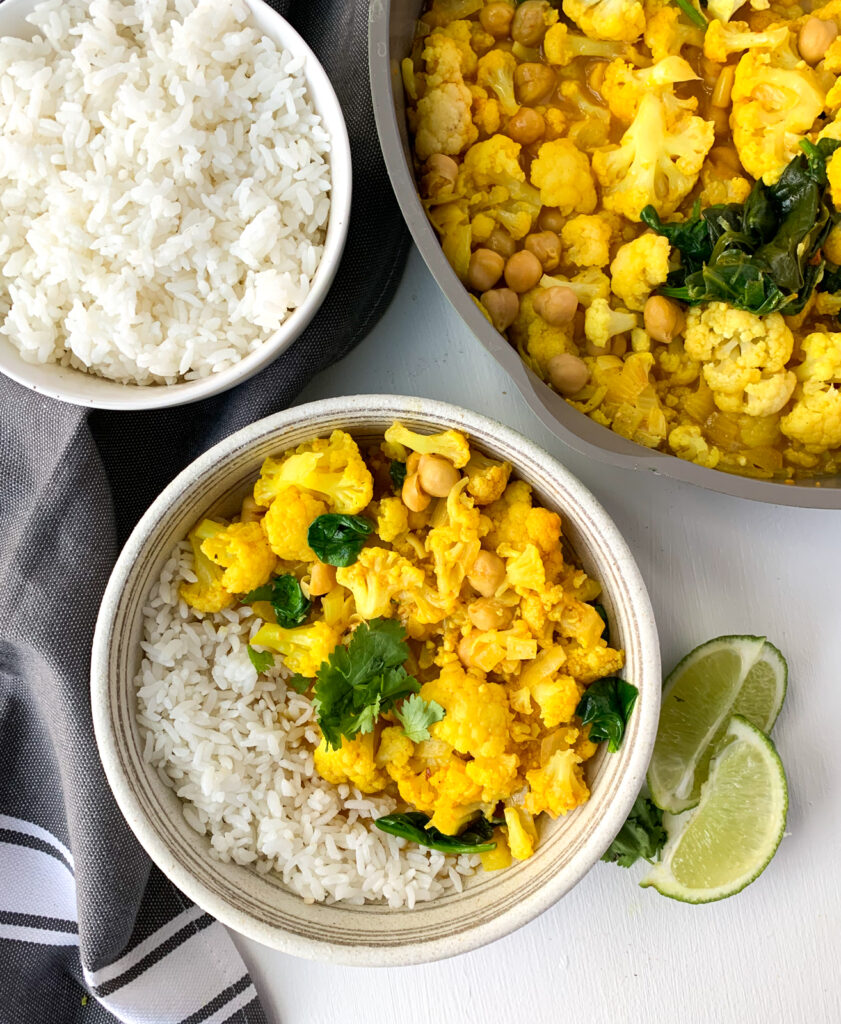 coconut chickpea cauliflower curry