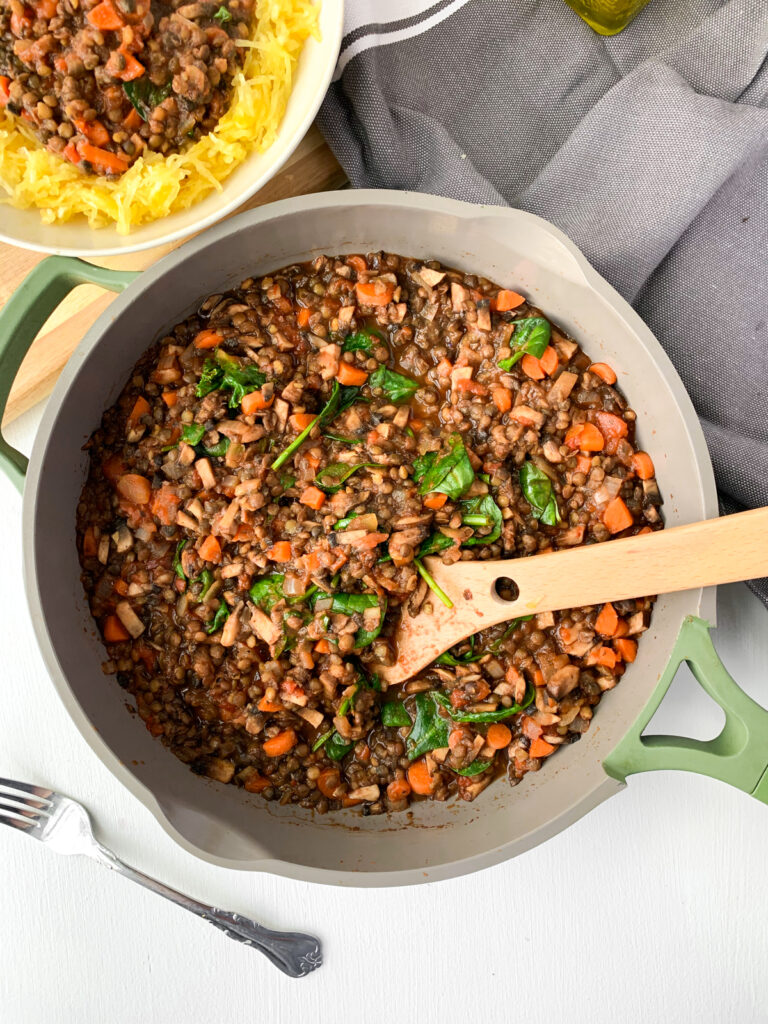 vegan lentil bolognese