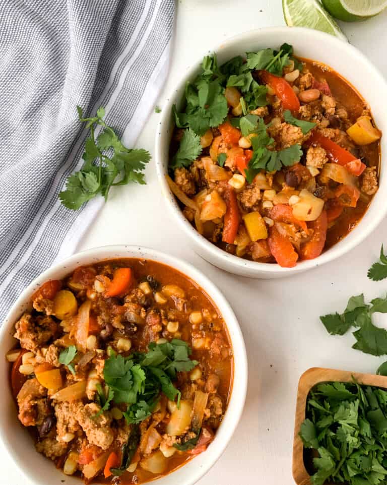 Healthy Stovetop Turkey Chili - Naturally Being Nat