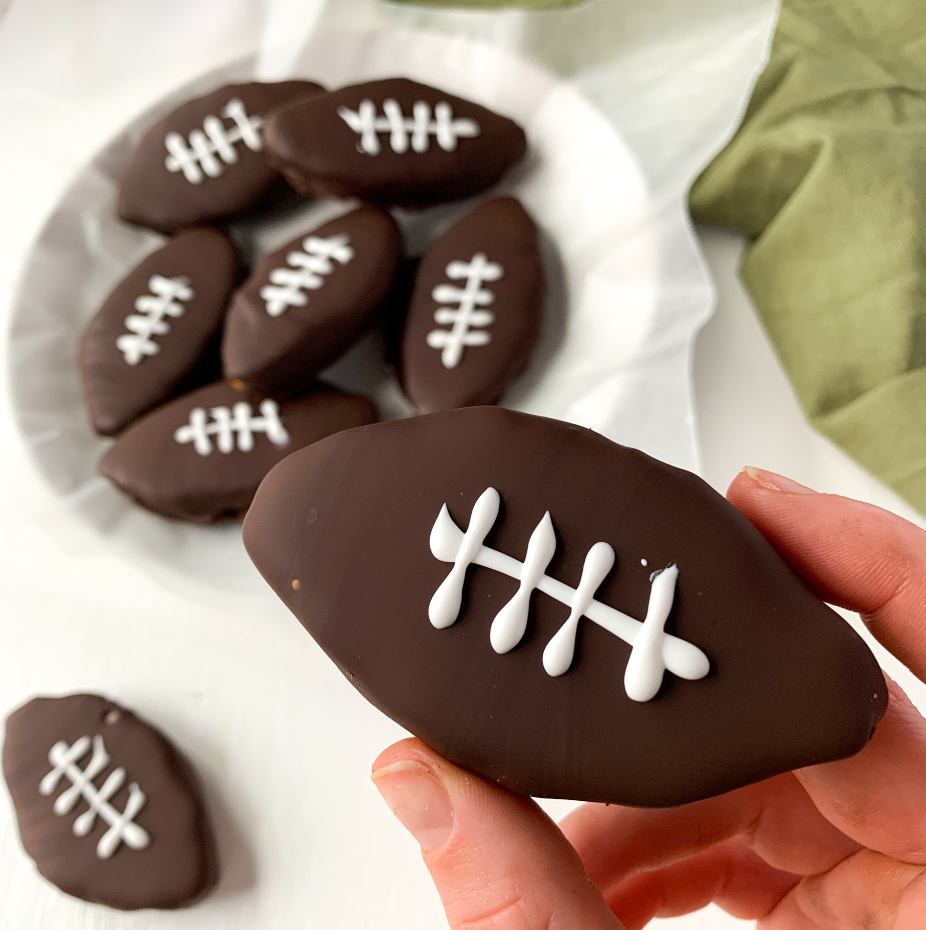 Chocolate Peanut Butter Footballs