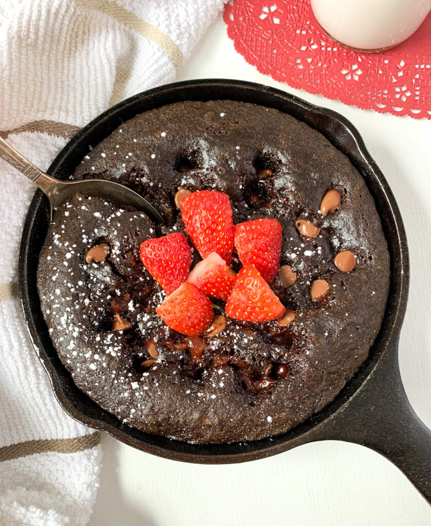 paleo brownie skillet for two