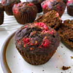gluten free raspberry chocolate muffins