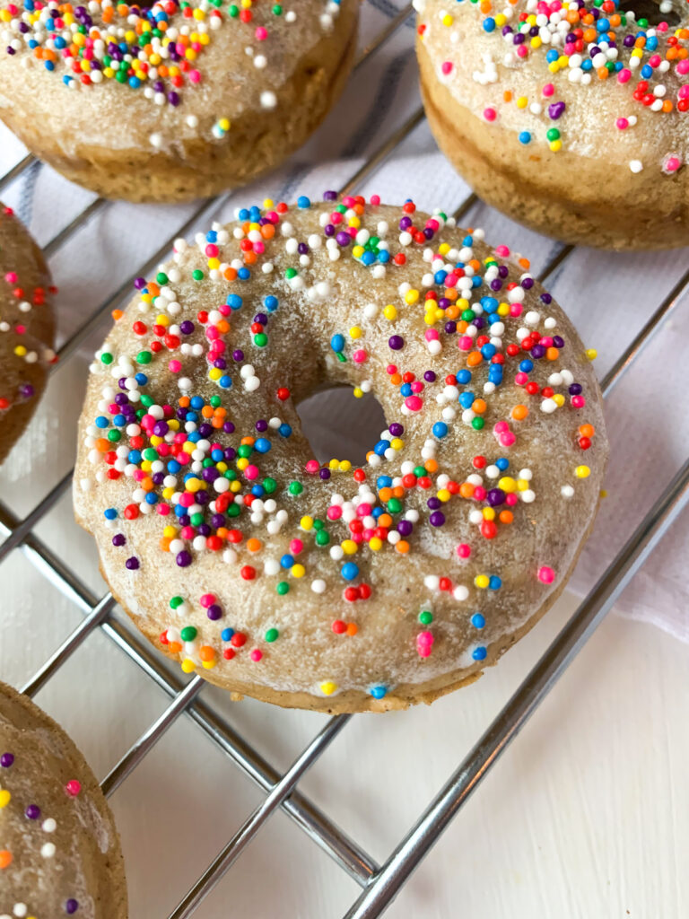 vegan funfetti cake donuts