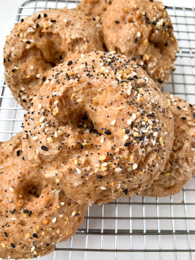 2 ingredient whole wheat bagels