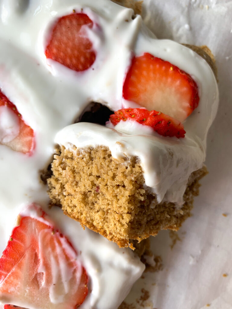 gluten free strawberry snack cake