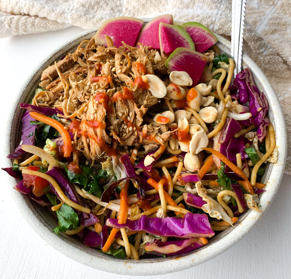 Asian Chicken Noodle Salad Naturally Being Nat