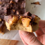 chocolate covered apple peanut butter bars